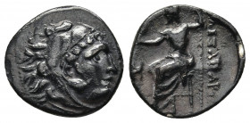 KINGS OF MACEDON. Alexander III 'the Great' (336-323 BC). AR Drachm. 3.76 g. 18.5 mm.