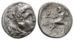 KINGS OF MACEDON. Alexander III 'the Great' (336-323 BC). AR Drachm. 3.77 g. 16.70 mm.
