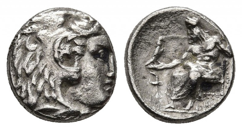 KINGS OF MACEDON. Alexander III 'the Great' (336-323 BC). AR Drachm. 3.93 g. 14....