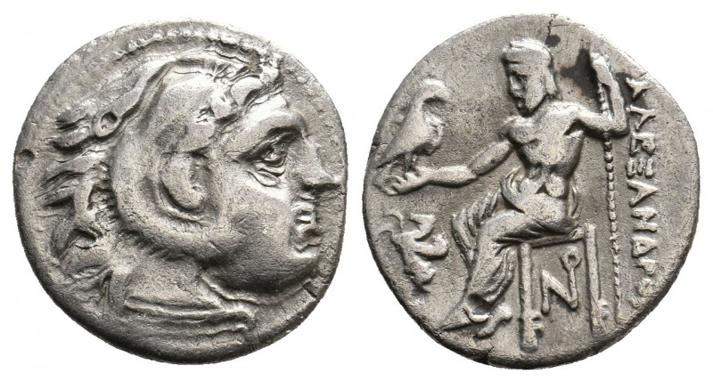 KINGS OF MACEDON. Alexander III 'the Great' (336-323 BC). AR Drachm. 3.99 g. 18....