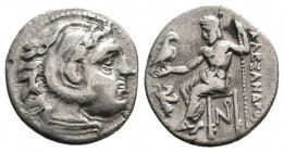 KINGS OF MACEDON. Alexander III 'the Great' (336-323 BC). AR Drachm. 3.99 g. 18.20 mm.