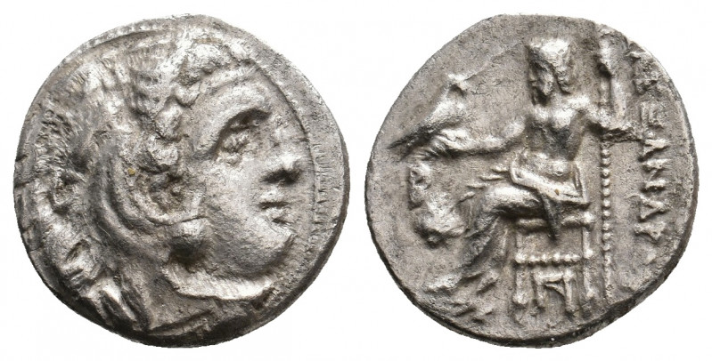 KINGS OF MACEDON. Alexander III 'the Great' (336-323 BC). AR Drachm. 4.10 g. 17....