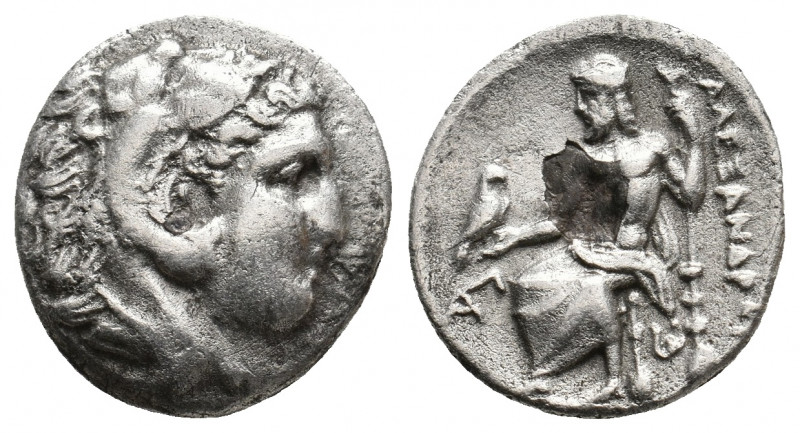 KINGS OF MACEDON. Alexander III 'the Great' (336-323 BC). AR Fourrée Drachm. 4.1...