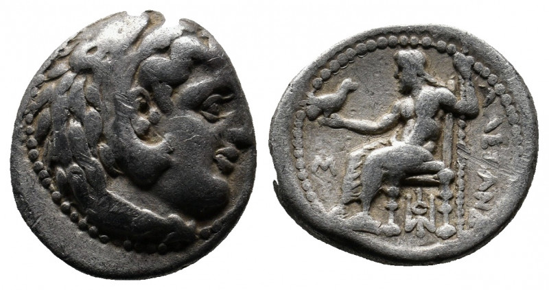 KINGS OF MACEDON. Alexander III 'the Great' (336-323 BC). AR Drachm. 4.11 g. 17....
