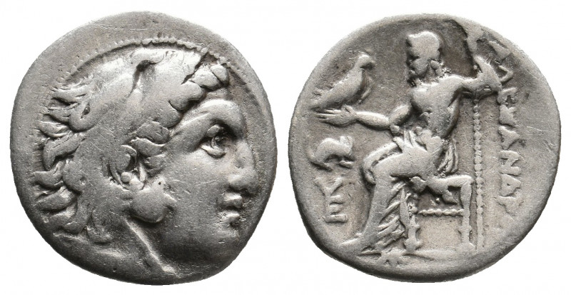 KINGS OF MACEDON. Alexander III 'the Great' (336-323 BC). AR Drachm. 4.12 g. 17....