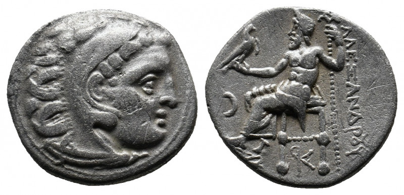 KINGS OF MACEDON. Alexander III 'the Great' (336-323 BC). AR Drachm. 4.14 g. 18....