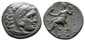 KINGS OF MACEDON. Alexander III 'the Great' (336-323 BC). AR Drachm. 4.14 g. 18.45 mm.