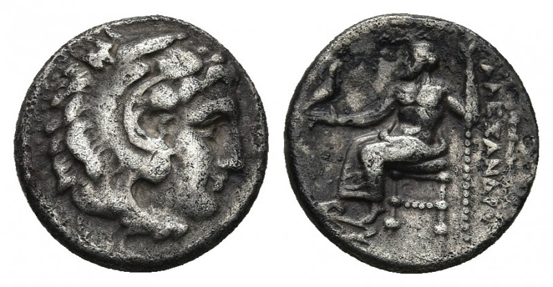 KINGS OF MACEDON. Alexander III 'the Great' (336-323 BC). AR Drachm. 4.15 g. 15....