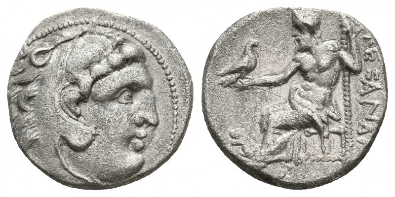 KINGS OF MACEDON. Alexander III 'the Great' (336-323 BC). AR Drachm. 4.15 g. 17....
