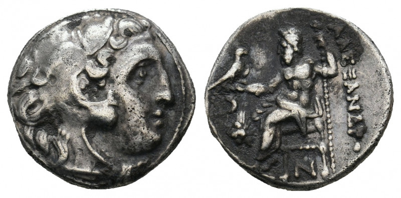 KINGS OF MACEDON. Alexander III 'the Great' (336-323 BC). AR Drachm. 4.16 g. 16....