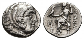 KINGS OF MACEDON. Alexander III 'the Great' (336-323 BC). AR Drachm. 4.24 g. 17.7 mm.