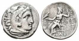 KINGS OF MACEDON. Alexander III 'the Great' (336-323 BC). AR Drachm. 4.24 g. 18.30 mm.