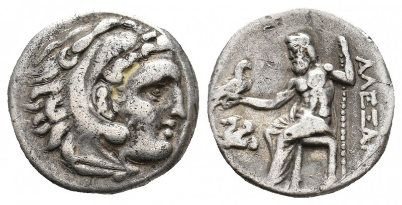 KINGS OF MACEDON. Alexander III 'the Great' (336-323 BC). AR Drachm. 4.29 g. 17....
