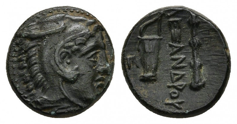 KINGS OF MACEDON. Alexander III 'the Great' (336-323). Ae. 5.0 g. 15. 8 m.