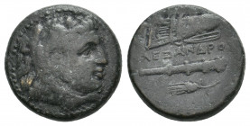KINGS OF MACEDON. Alexander III 'the Great' (336-323). Ae. 6.10 g. 17.30 mm.