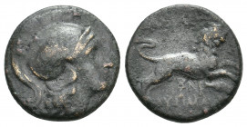 KINGS OF THRACE (Macedonian). Lysimacheia. Lysimachos (305-281 BC). Ae. 4.39 g. 17.80 mm.