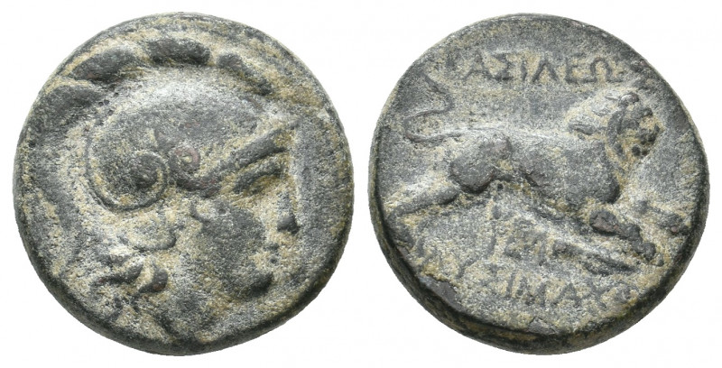 KINGS OF THRACE (Macedonian). Lysimacheia. Lysimachos (305-281 BC). Ae. 5.60 g. ...