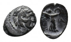 SELEUKID EMPIRE. Seleukos I Nikator (Circa 296/5-281 BC). AR Obol. 0.50 g. 8.80 mm.