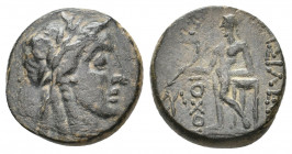 SELEUKID KINGDOM. Antiochos Hierax. (242-227 BC). Ae. 3.82 g. 16.35 mm.