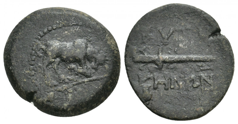 MYSIA. Kyzikos. (2nd-1st centuries BC). Ae. 7 g. 22.70 mm.