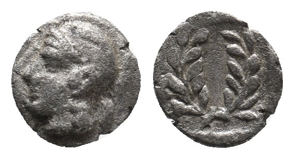 AEOLIS. Elaia. (Circa 450-400 BC). AR Hemiobol. 0.32 g. 7.20 mm.