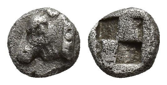 IONIA. Uncertain. (Circa 6th century BC). AR Hemiobol. 0.48 g. 6.43 mm.