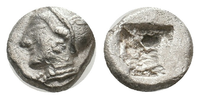 IONIA. Phokaia. (Circa 521-478 BC). AR Diobol. 1.30 g. 9.55 mm.