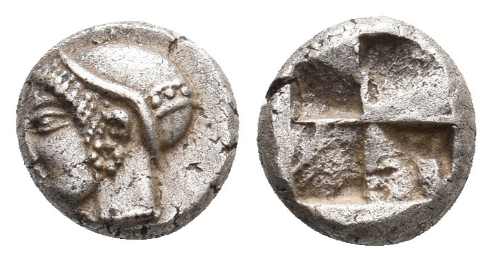 IONIA. Phokaia. (Circa 521-478 BC). AR Diobol. 1.33 g. 9.40 mm.