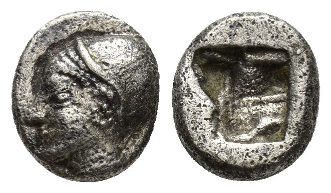 IONIA. Phokaia. (Circa 521-478 BC). AR Diobol. 0.99 g. 9.6 mm.