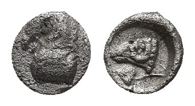 CILICIA or THRACE ?. Uncertain. (Circa 500-400 BC) AR Hemiobol. 0.34 g. 5.7 mm.