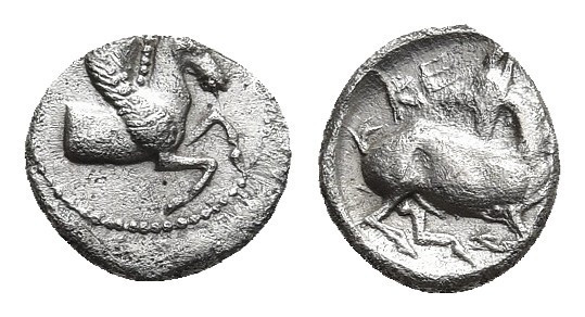 CILICIA. Kelenderis (Circa 410-375 BC). AR Obol. 0.80 g. 9.8 mm.