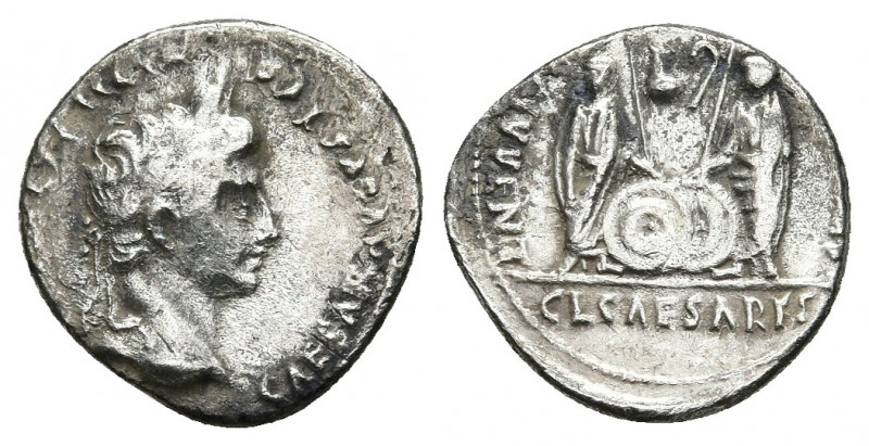 AUGUSTUS, 27 BC-AD 14. AR, Denarius. Lugdunum. 3.56 g. 17.8 mm