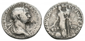 TRAJAN, 98-117 AD. AR, Denarius. Rome. 2.62 g. 18.25 mm.