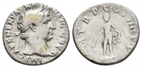 TRAJAN, 98-117 AD. AR, Denarius. Rome. 3.08 g. 18.10 mm.