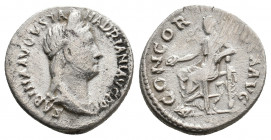 SABINA, 128-136/7 AD. AR, Denarius. Rome. 3.22 g. 17.40 mm.