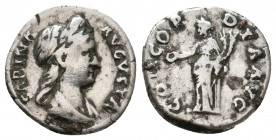 SABINA, 128-136/7 AD. AR, Denarius. Rome. 3.23 g. 16.75 mm.