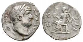 HADRIAN, 117-138 AD. AR, Denarius. Rome. 3.14 g. 19.20 mm.