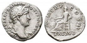 HADRIAN, 117-138 AD. AR, Denarius. Rome. 3.18 g. 17.60 mm.