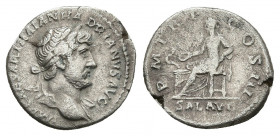 HADRIAN, 117-138 AD. AR, Denarius. Rome. 3.24 g. 18.8 mm.