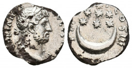 HADRIAN, 117-138 AD. AR, Denarius Fourrée. Rome. 1.72 g. 16.40 mm.