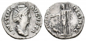 FAUSTINA I, 138-140 AD. AR, Denarius. Rome. 3.10 g. 16.90 mm.