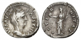 DIVA FAUSTINA I, Died 140/1 AD. AR, Denarius. Rome. 3.04 g. 18 mm.