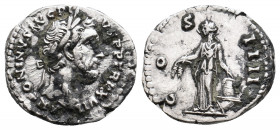 ANTONINUS PIUS, 138-161 AD. AR, Denarius. Rome. 3.08 g. 18.60 mm.