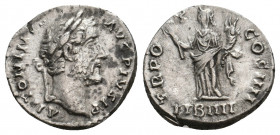 ANTONINUS PIUS, 138-161 AD. AR, Denarius. Rome. 3.24 g. 17.15 mm.