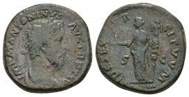 MARCUS AURELIUS, 161-180 AD. AE, Sestertius. Rome. 25.74 g. 29.6 mm.