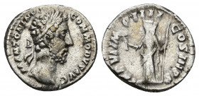 COMMODUS, 177-192 AD. AR, Denarius. Rome. 2.95 g. 18.4 mm.