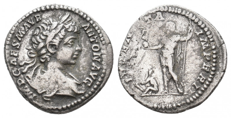 CARACALLA, 198-217 AD. AR, Denarius. Rome. 1.92 g. 18.80 mm.