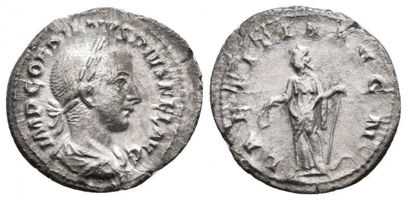 GORDIAN III, 238-244 AD. AR, Denarius. Rome. 2.91 g. 21.30 mm.