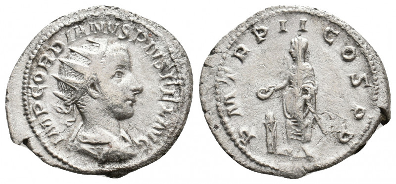 GORDIAN III, 238-244 AD. AR, Antoninianus. Rome. 4.28 g. 23.60 mm.