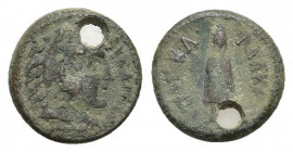 PHRYGIA, Eucarpeia. Pseudo-autonomous. Time of Marcus Aurelius, (circa AD 161-180 AD) AE. 2.91 g. 15 mm.